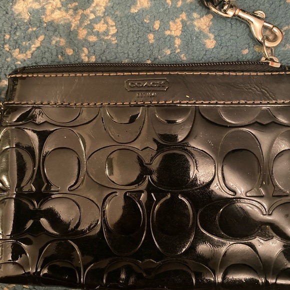 Patent Leather Coach Wristlet - Picture 5 of 7